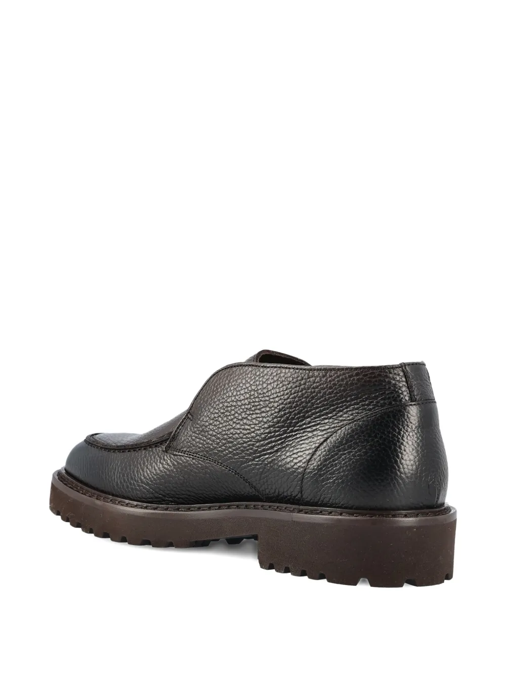 Doucal's textured-leather boots Brown