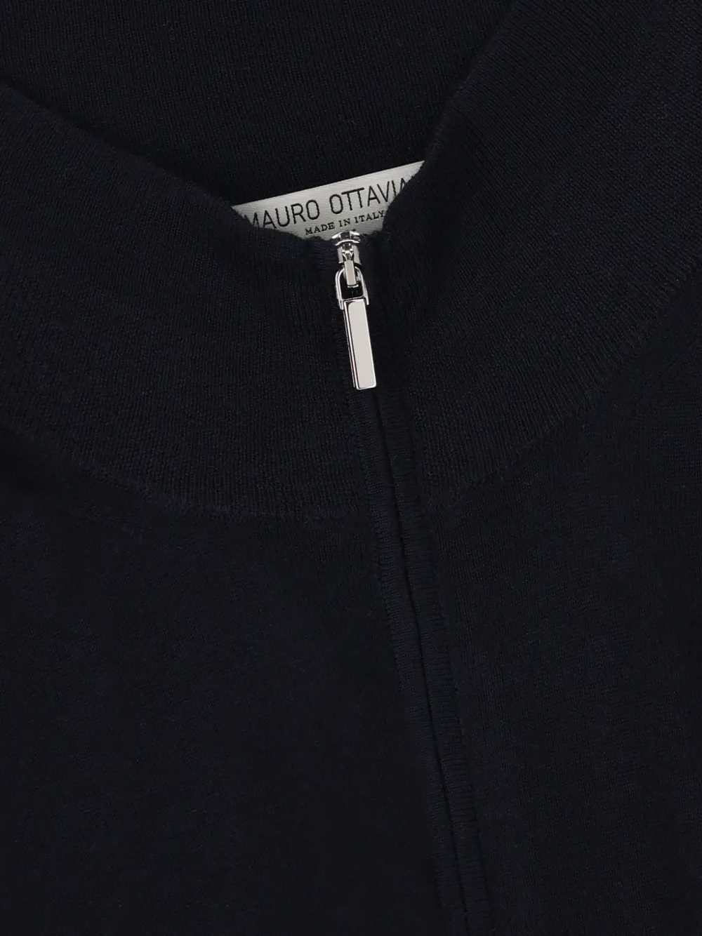 Mauro Ottaviani High-neck Zip-up Cardigan In Black