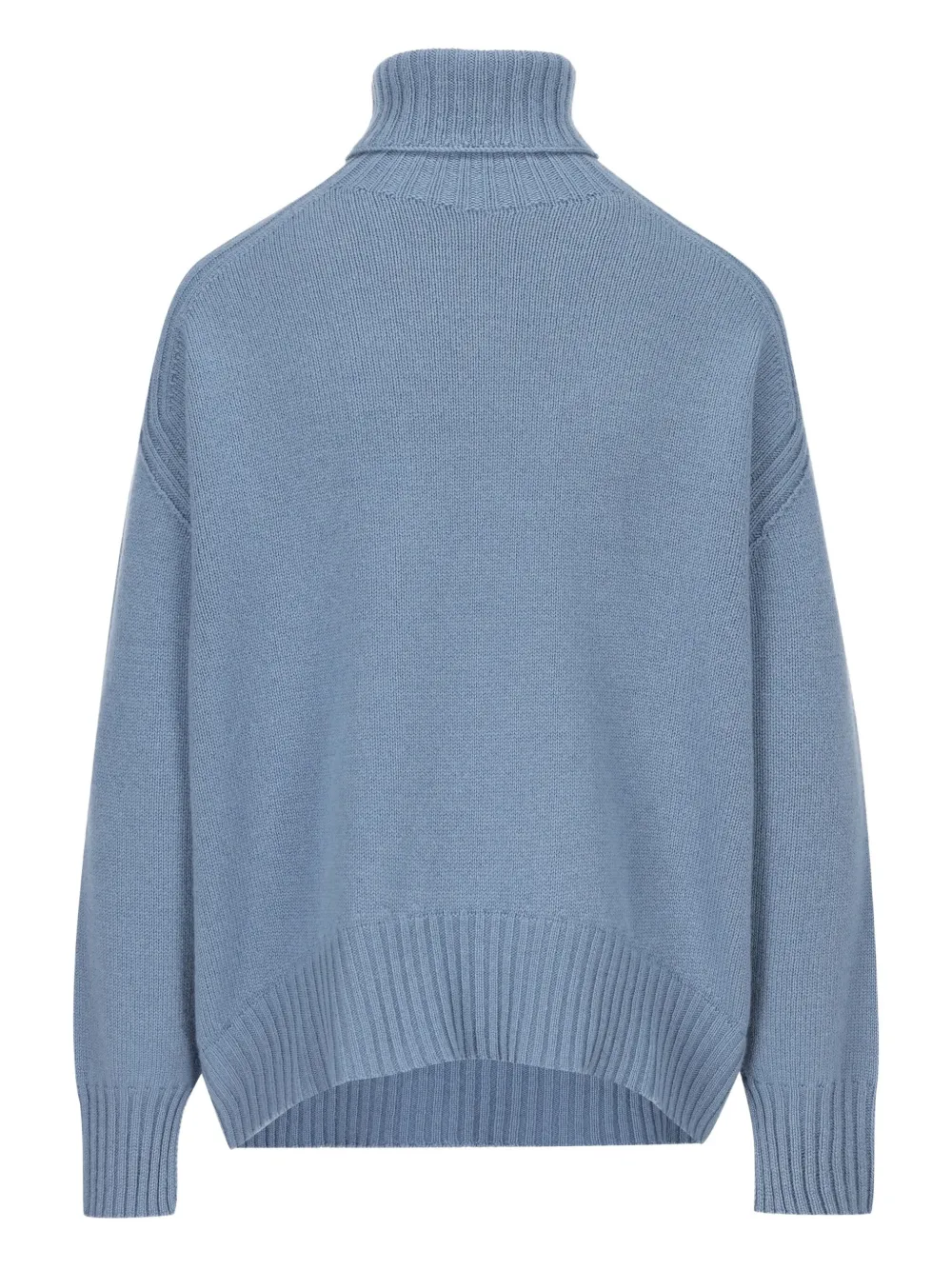 Vanisé Turtleneck Ribbed Sweater In Blue