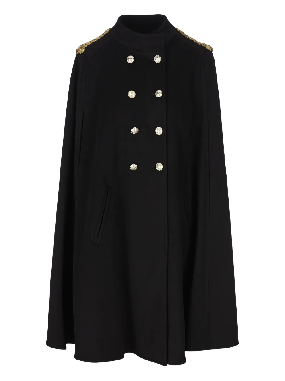 IL TABARRO double-breasted cape | Black | Image 1