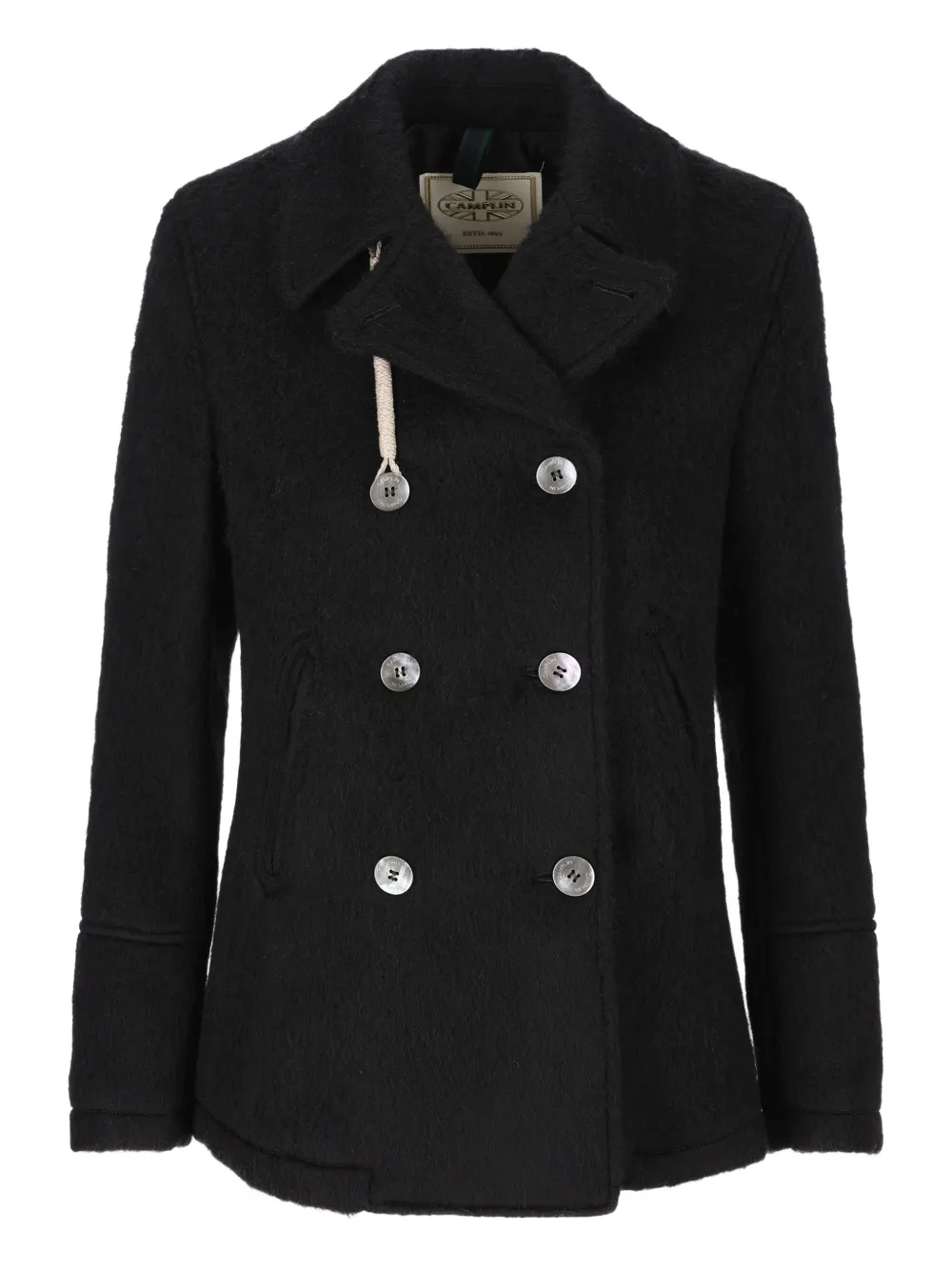 Camplin double-breasted coat | Black | Image 1