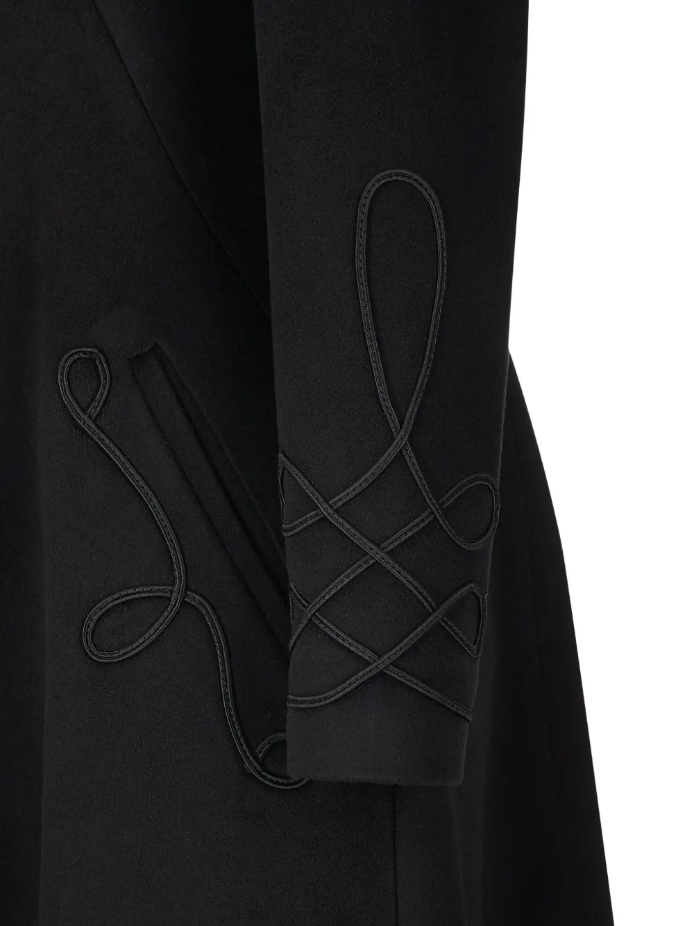 Il Tabarro Double-breasted Coat In Black