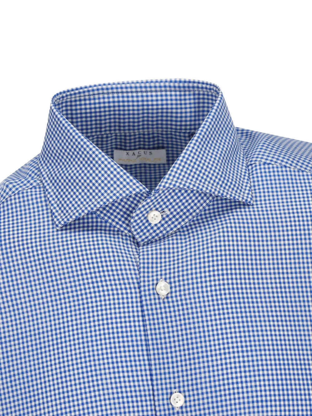 Xacus Check-pattern Shirt In Blue