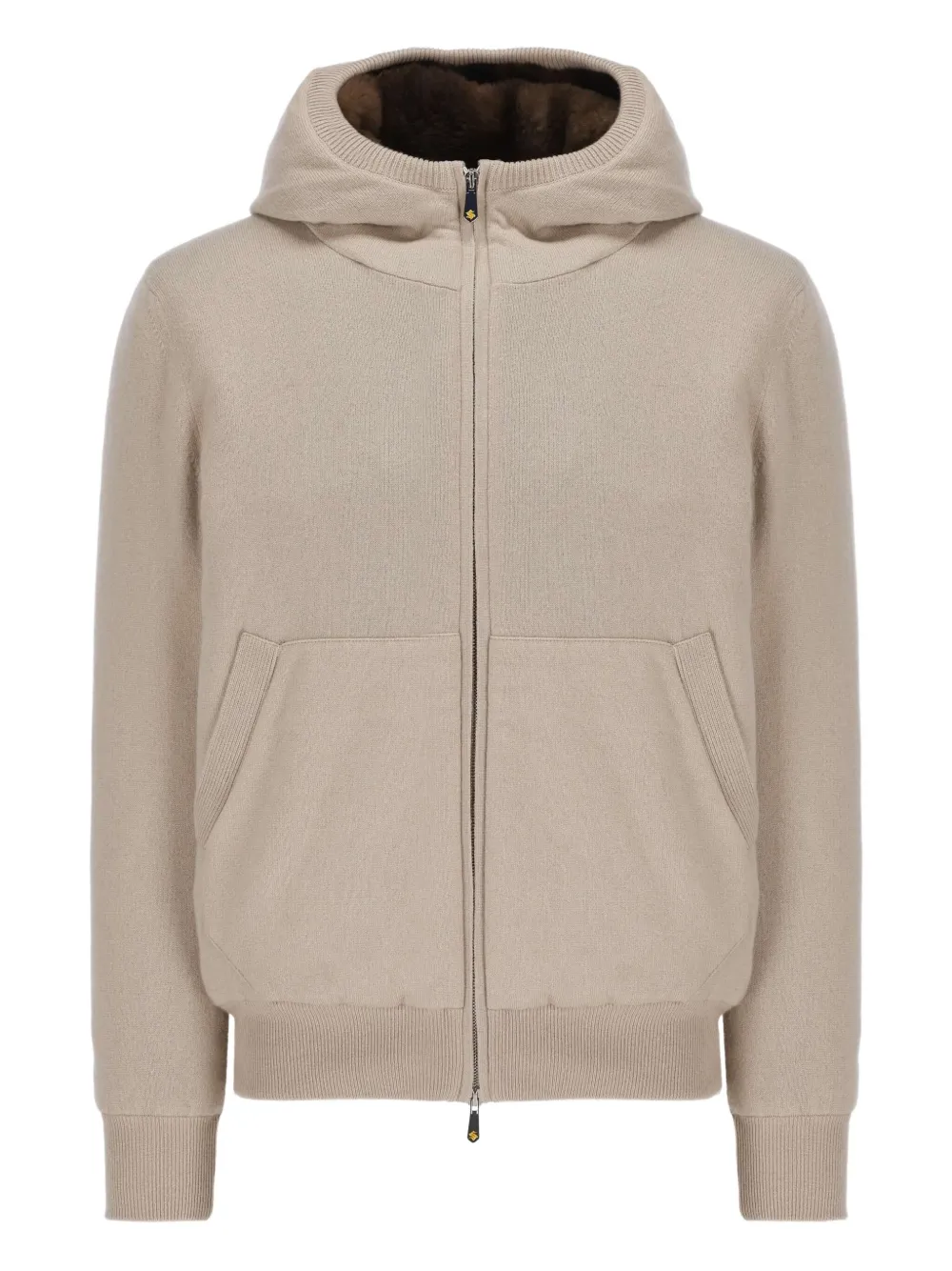 Svevo wool hooded jacket | Neutrals | Image 1