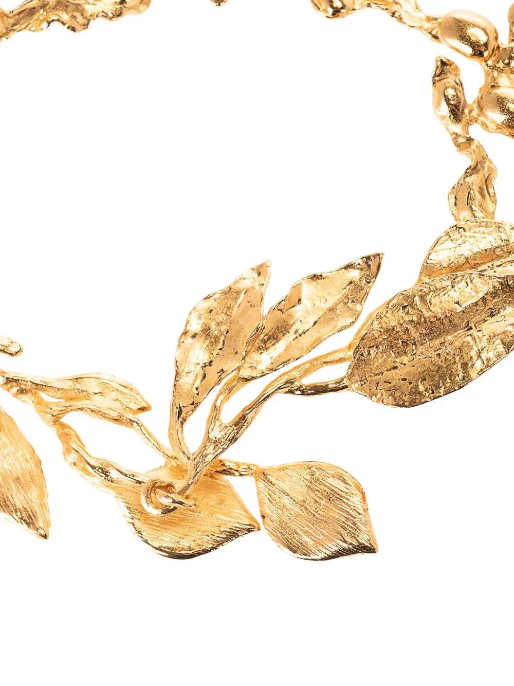 Saint Laurent Flower-motif Necklace In Gold