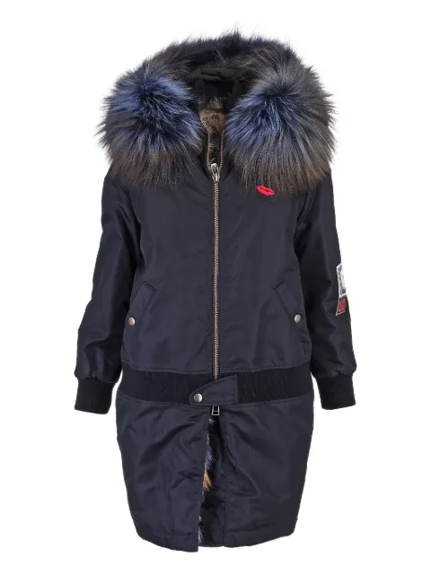 Mr & Mrs Italy faux-fur trimmed hooded coat