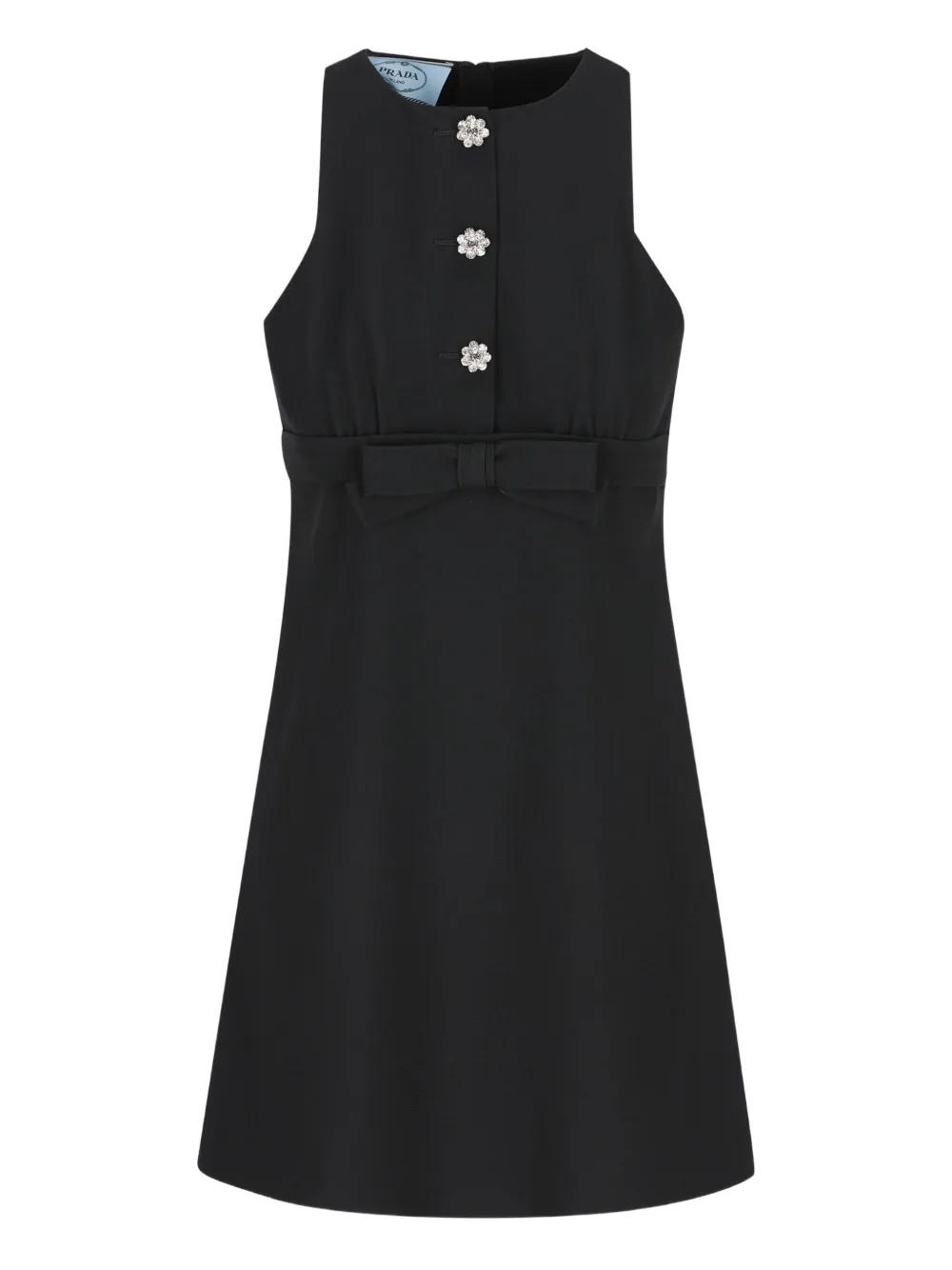 Prada jewel-embellished mini dress - Nero