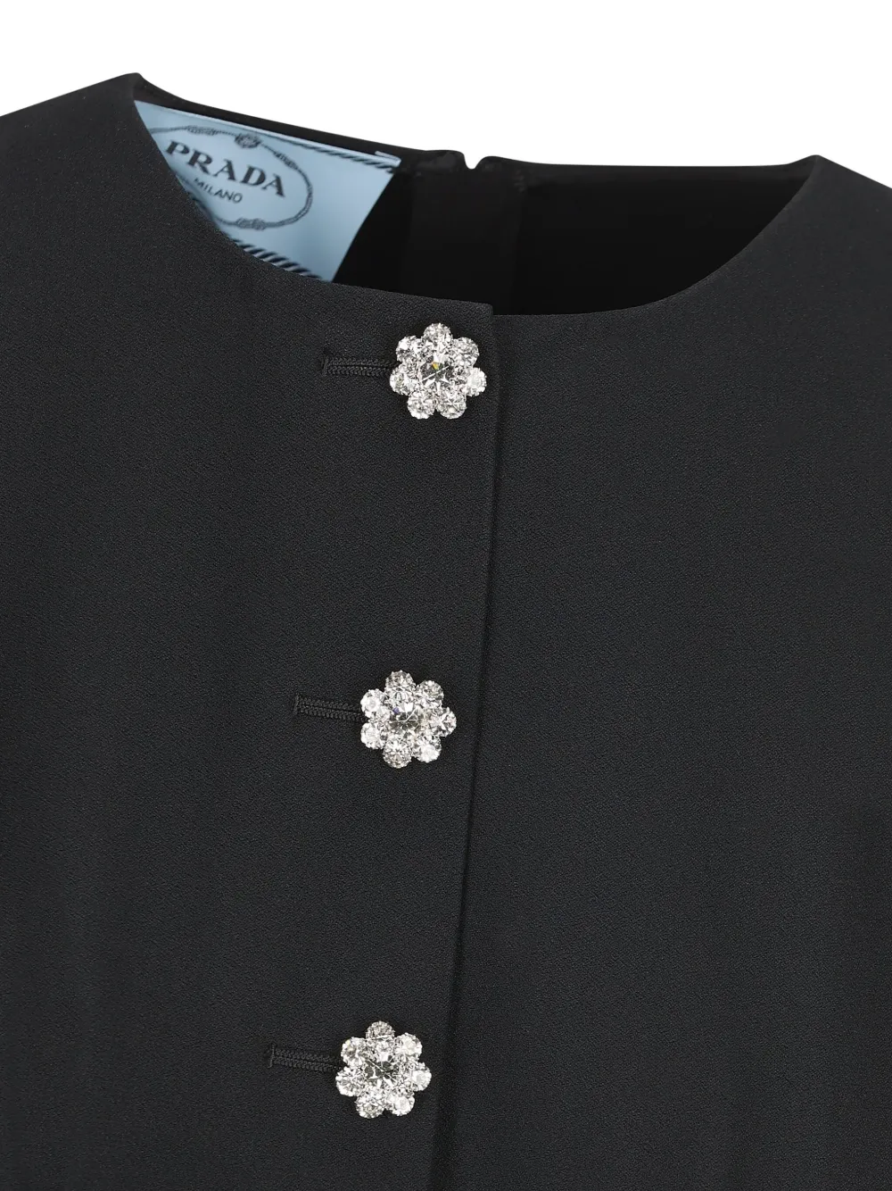 Prada Verfraaide mini-jurk Zwart