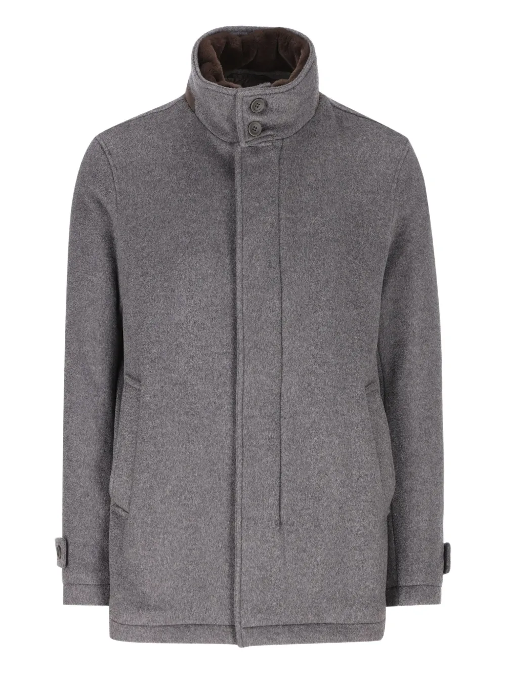 Herno cashmere high-neck jacket | Grey | Image 1