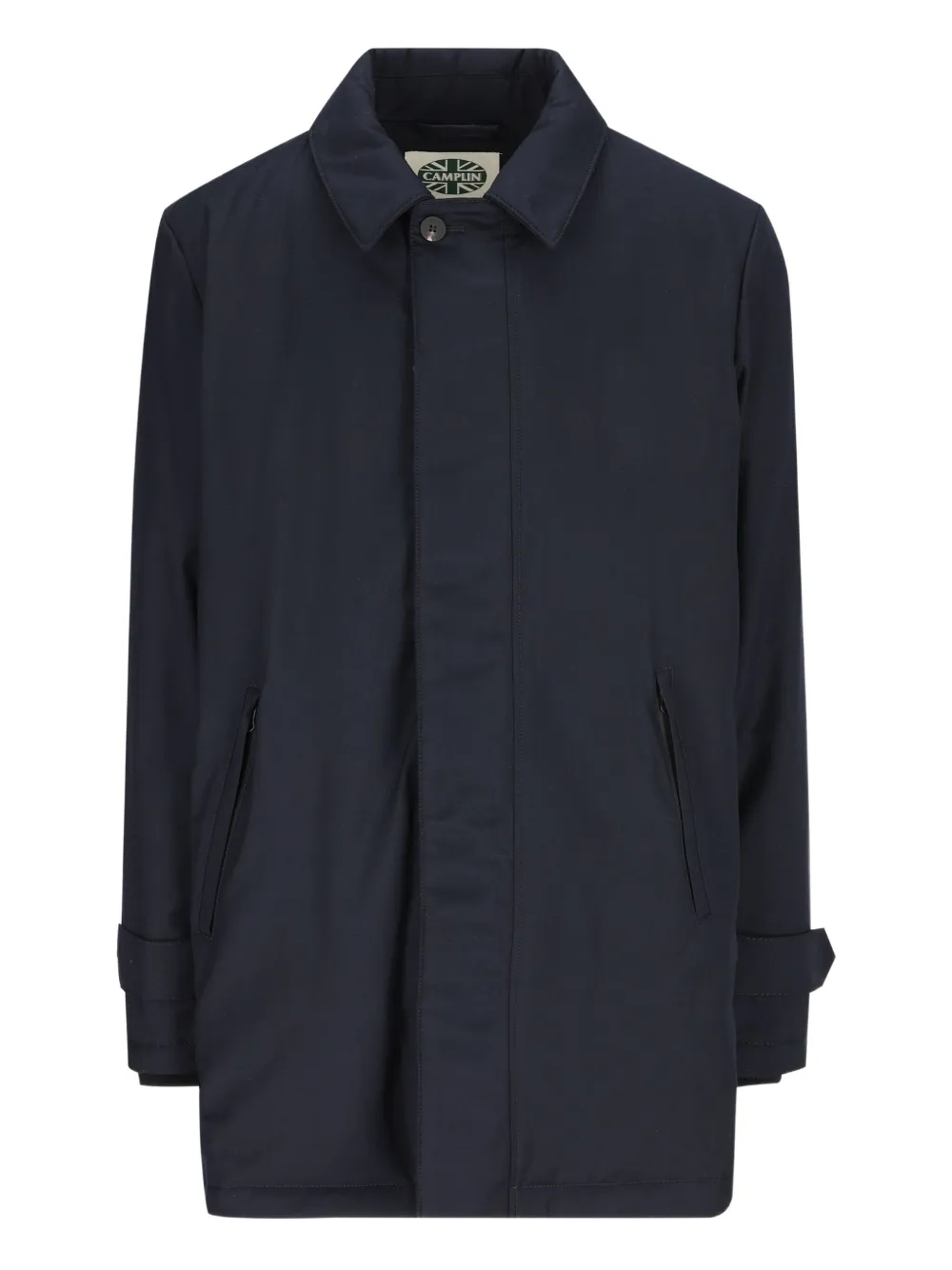 Camplin North buttoned-fastening welt-pocket coat | Blue | Image 1