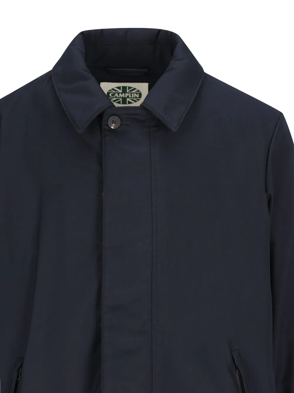 Camplin North jas met paspelzak en knoopsluiting Blauw
