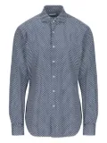 Xacus geometric-print shirt - Blue
