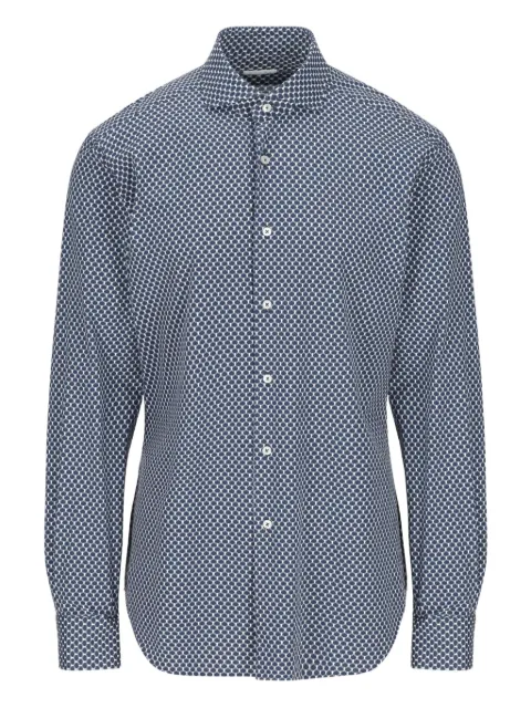 Xacus geometric-print shirt