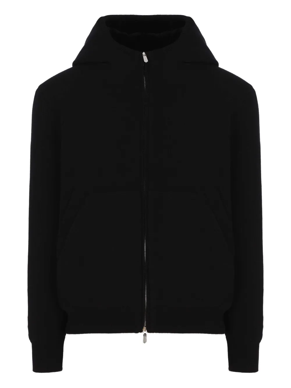 Svevo hooded zip-up sweater | Black | Image 1