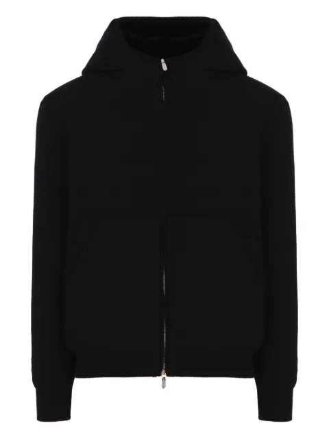 Svevo hooded zip-up sweater