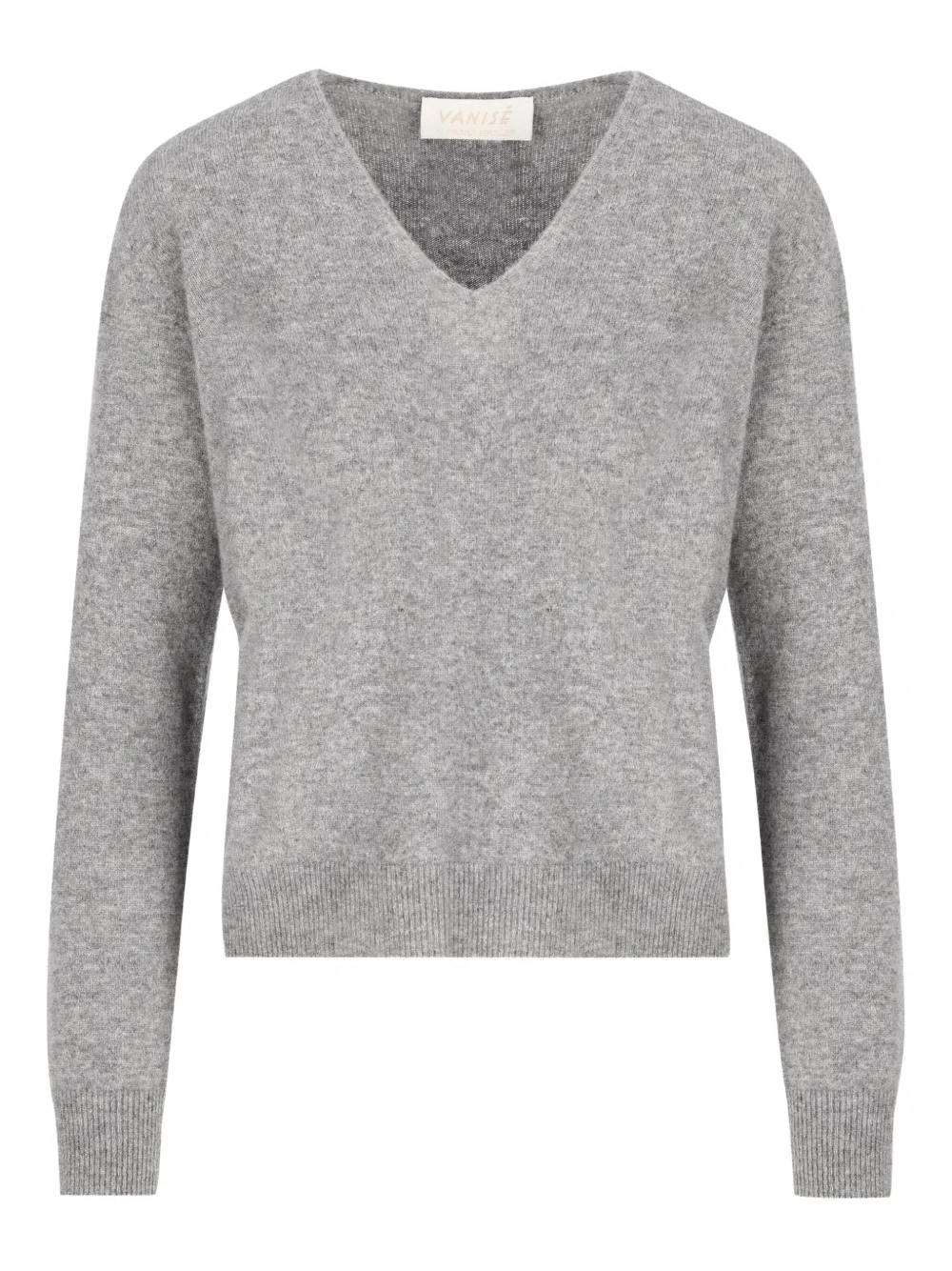 Vanisé V-neck Cashmere Sweater In Gray