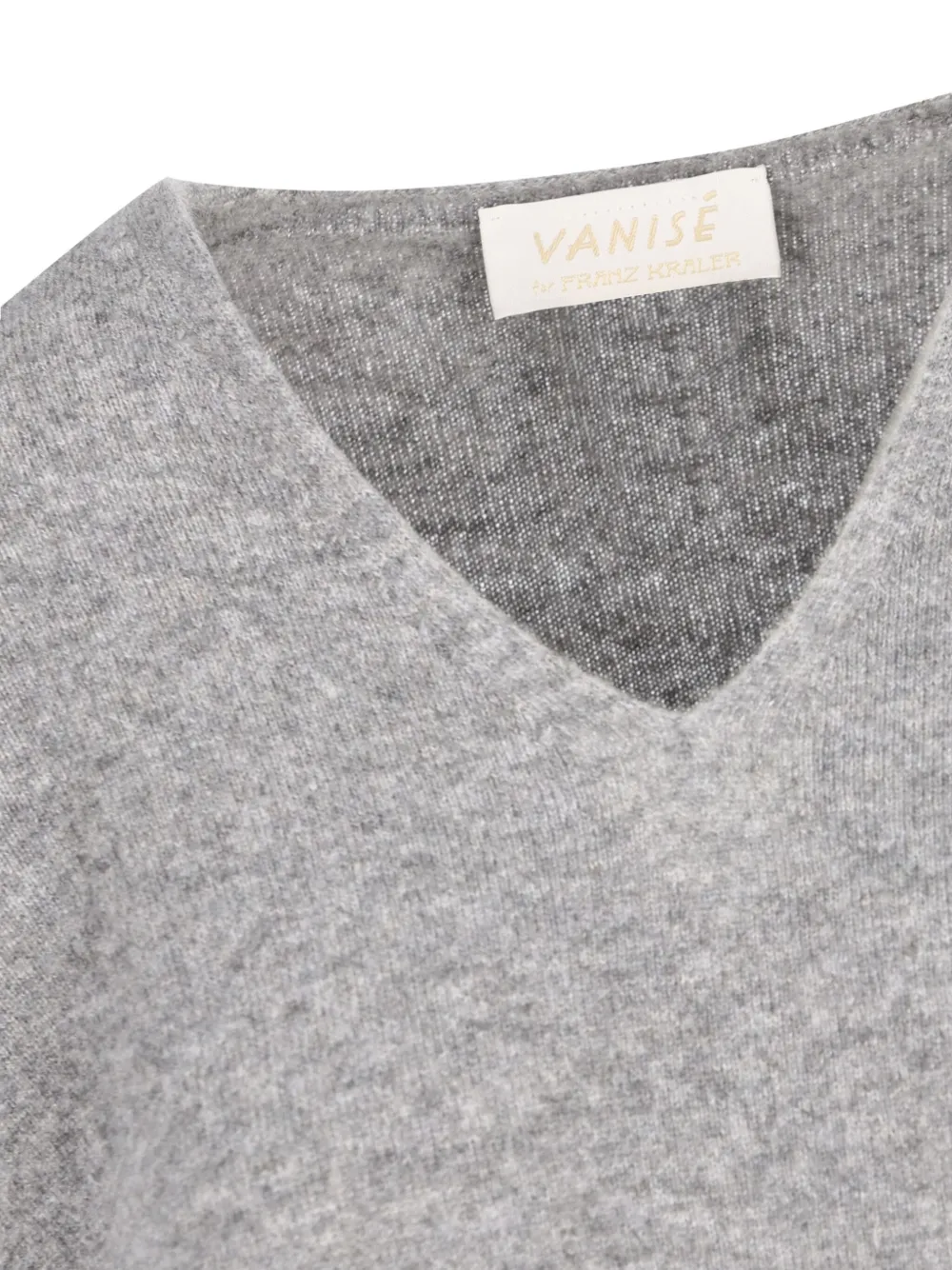 Vanisé V-neck Cashmere Sweater In Gray