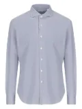 Xacus textured button-down shirt - Blue