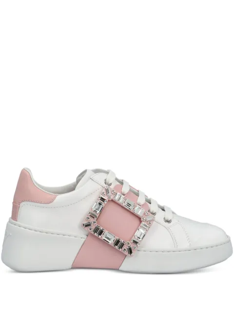 Roger Vivier buckle-embellished leather sneakers