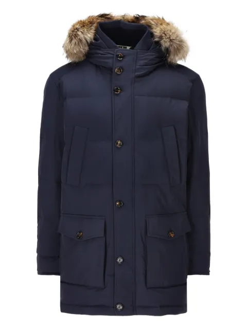 Kired faux-fur trimmed quilted coat