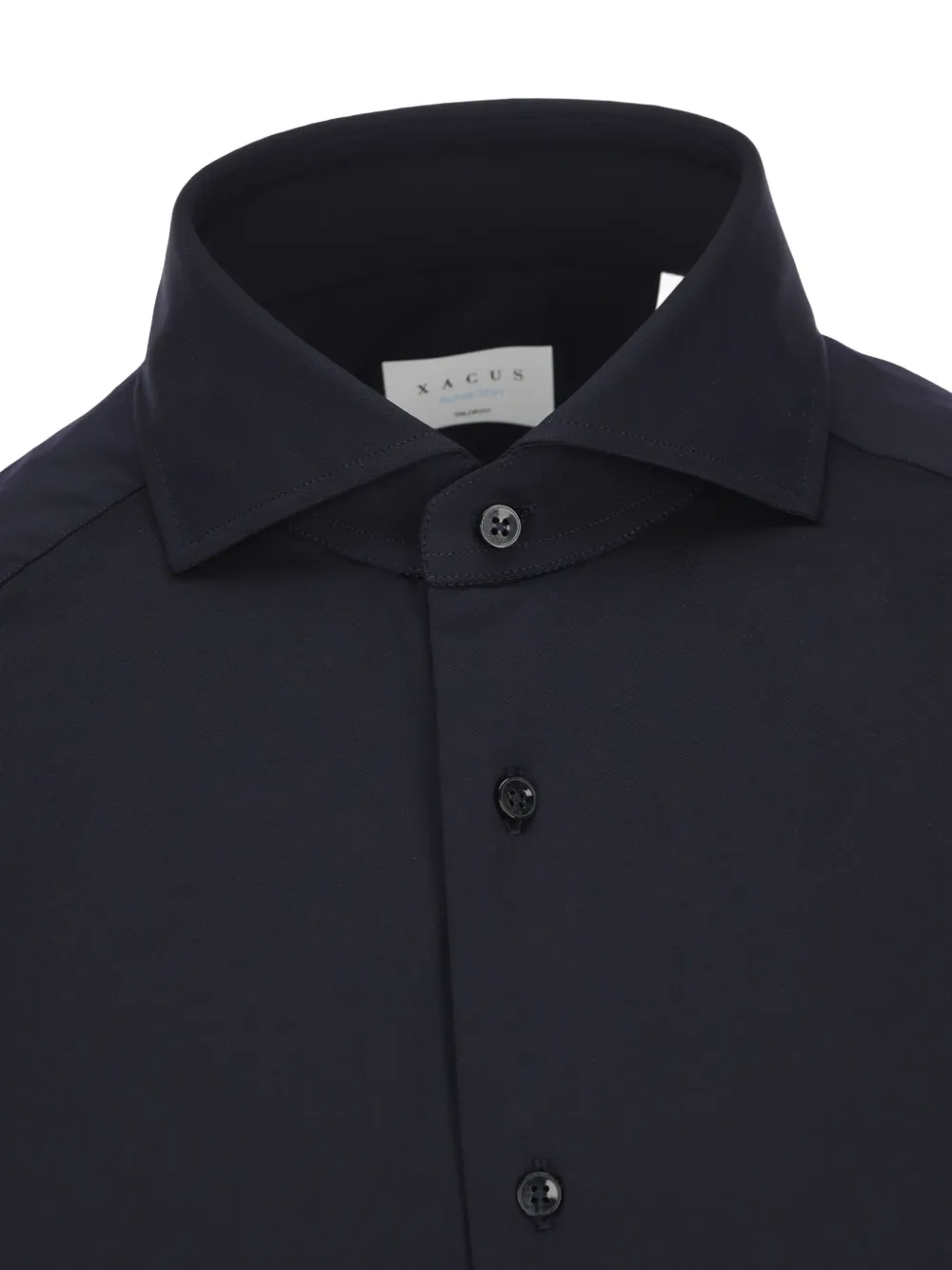 Xacus Long-sleeved Button-down Shirt In Black