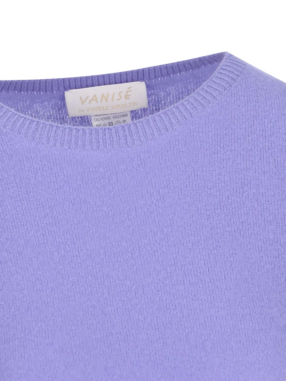 Vanisé Short-sleeve Cashmere Sweater In Purple