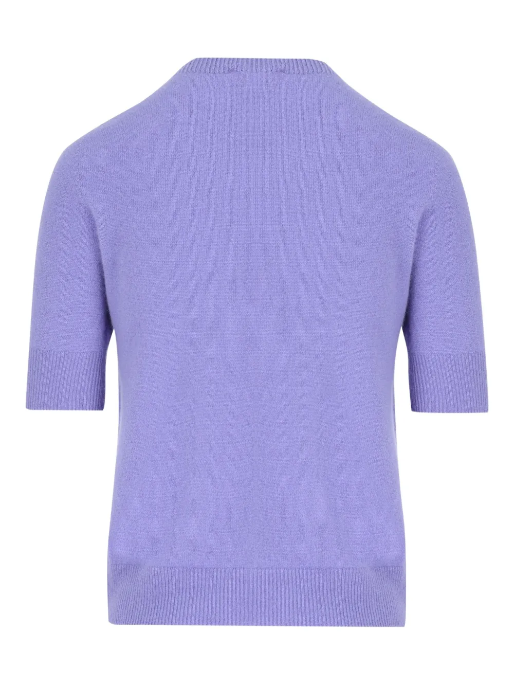Vanisé Short-sleeve Cashmere Sweater In Purple