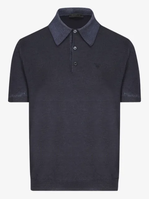 Prada embroidered cashmere polo shirt
