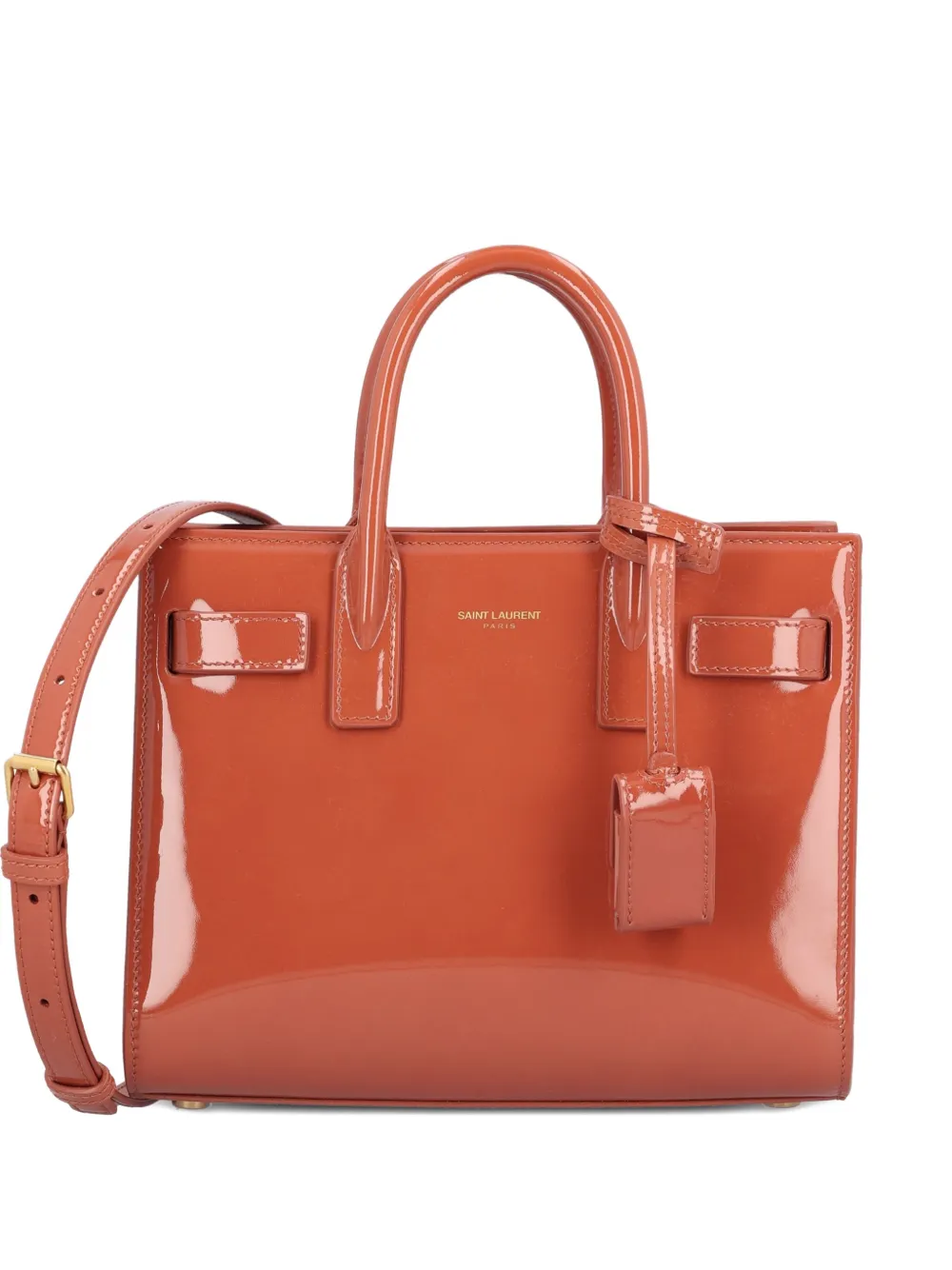 Saint Laurent Patent Leather Top-handle Backpack In Pink