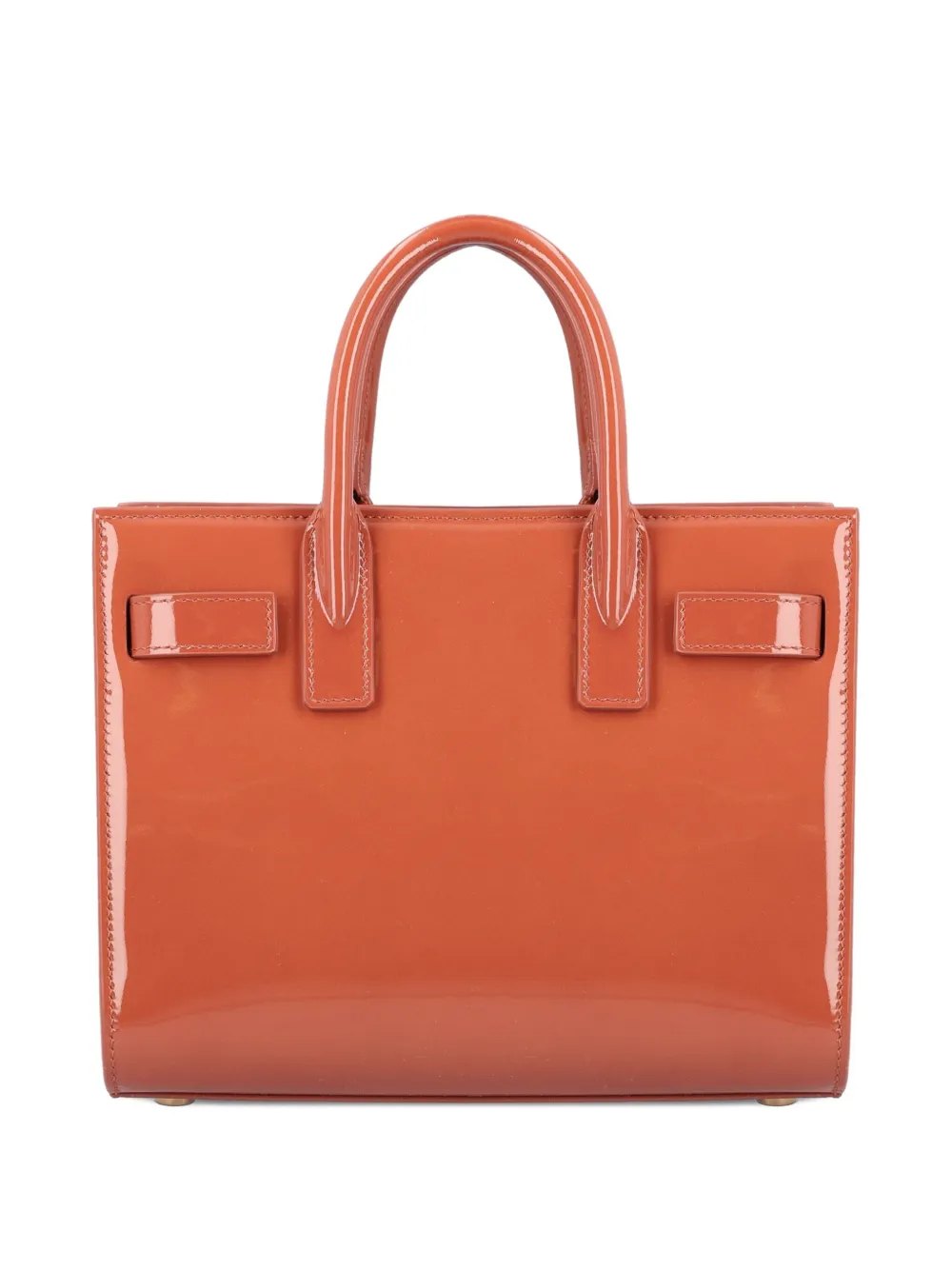 Saint Laurent patent leather top-handle backpack - Roze