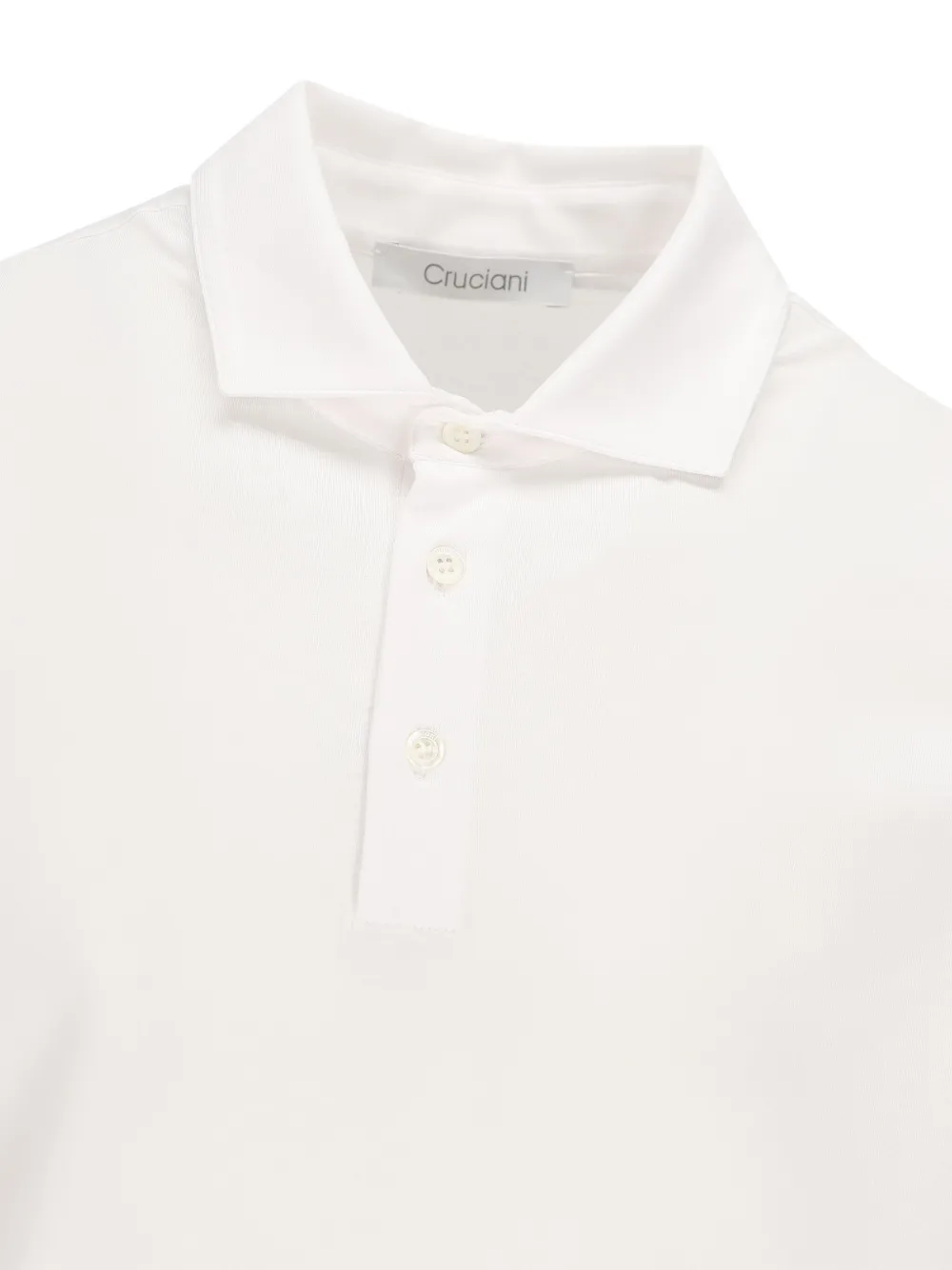 Cruciani Three-button Polo Shirt In White