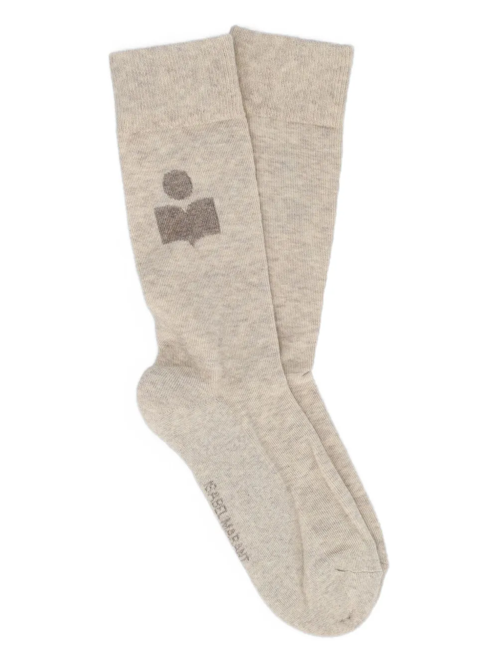 ISABEL MARANT Siloki logo-ribbed socks | Grey | Image 1