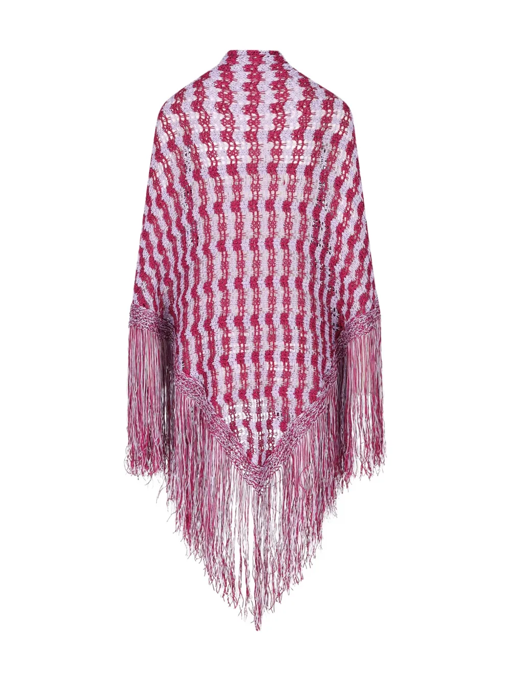 Giada Benincasa stripe-pattern fringed-hem scarf | Purple | Image 1