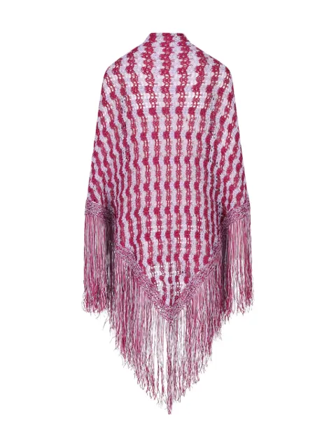 Giada Benincasa stripe-pattern fringed-hem scarf