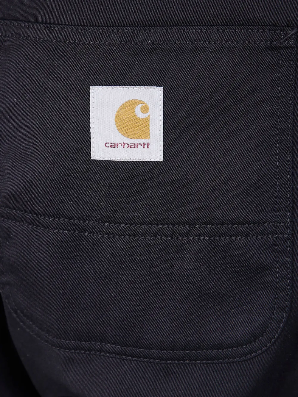 Carhartt Logo-patch Trousers In Black
