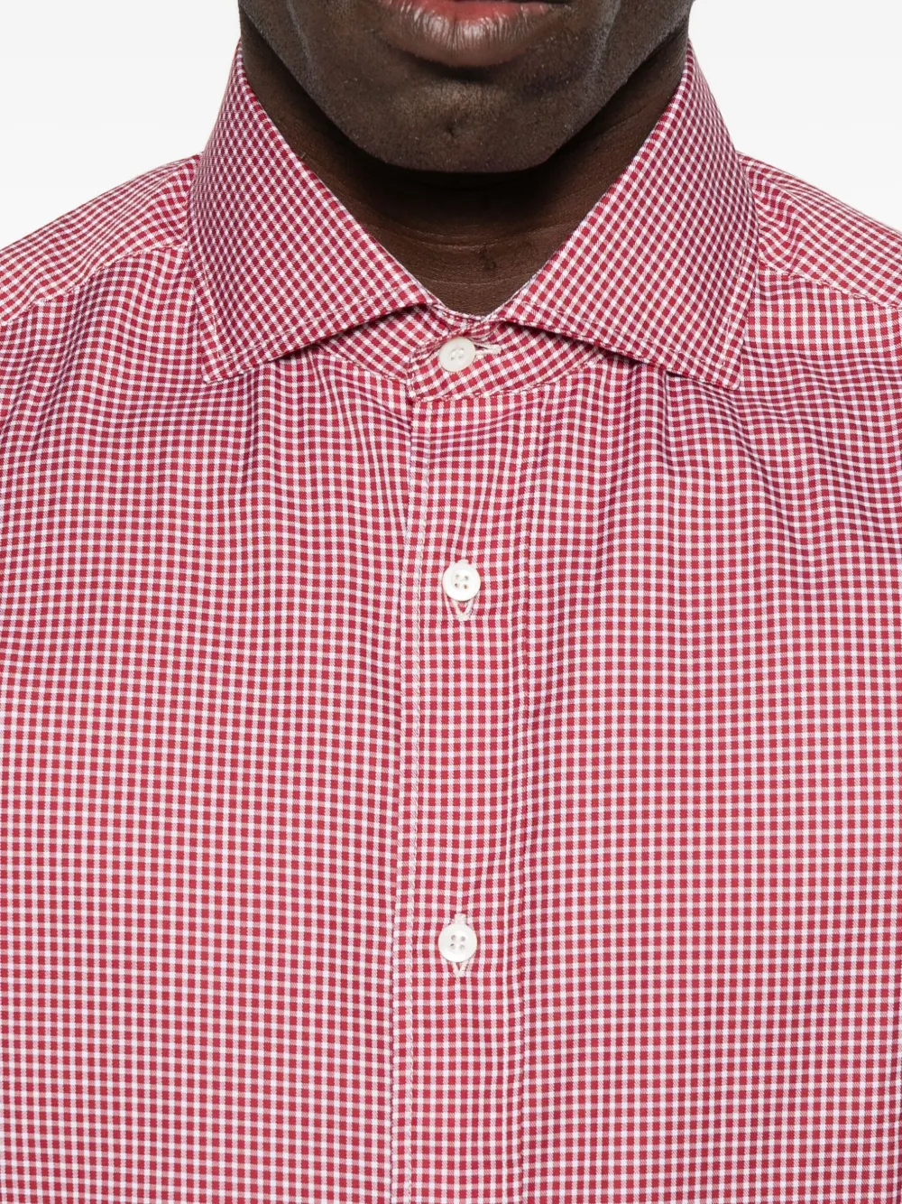 Brunello Cucinelli Gingham Shirt In Pink