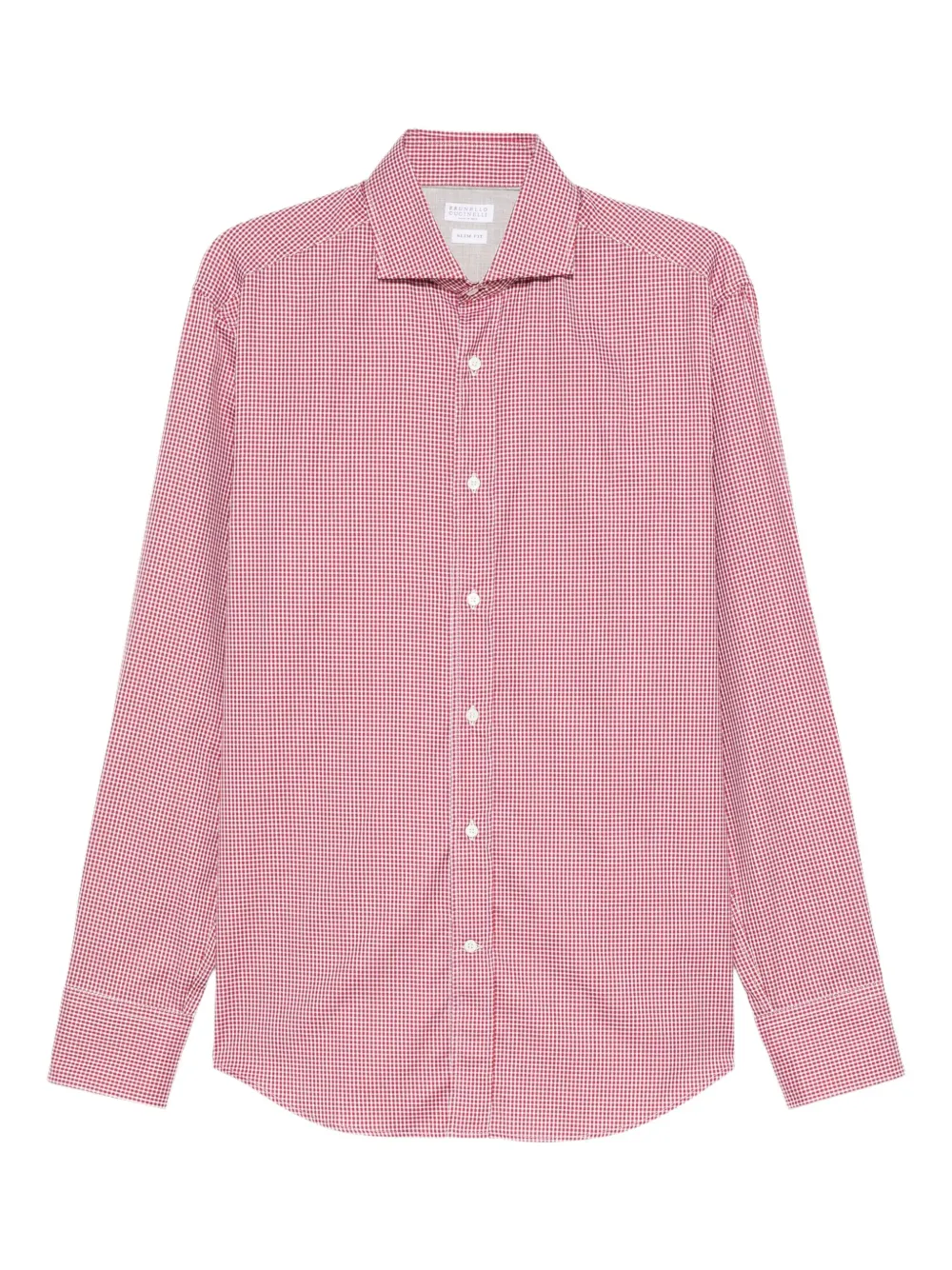 Brunello Cucinelli camisa con motivo de cuadros gingham | rojo | Image 1