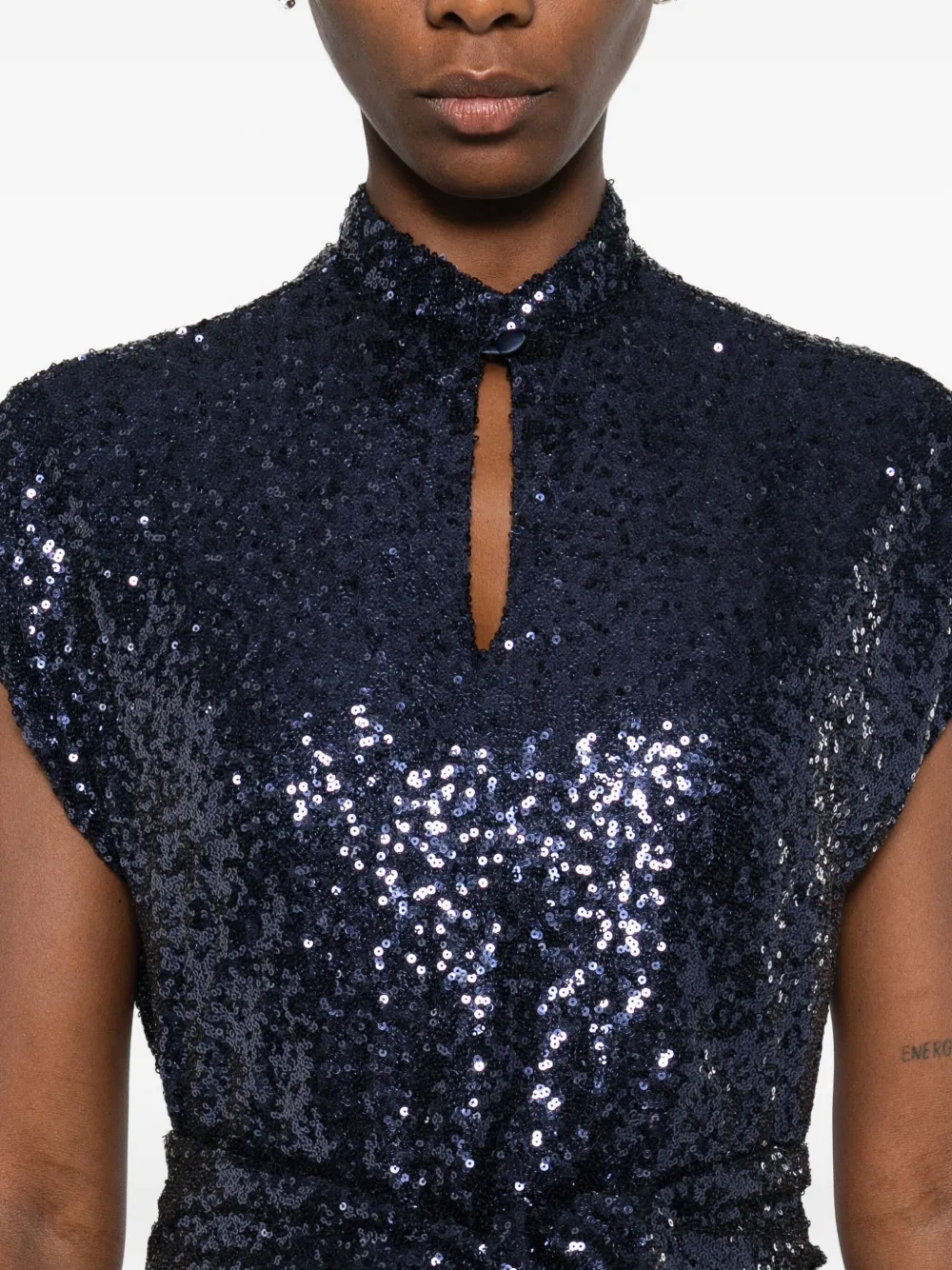 Kiton Jurk met pailletten Blauw