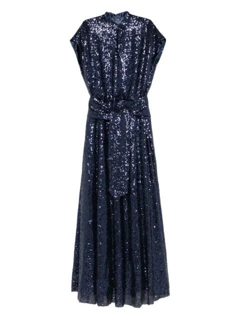 Kiton sequin embellished belted dress