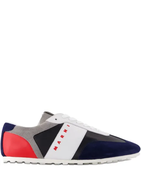 Marni calfskin panelled sneakers
