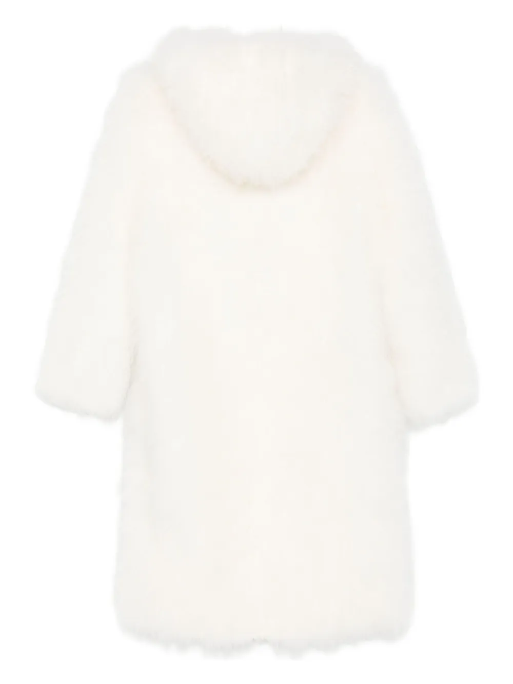 Liska Hooded Coat In White