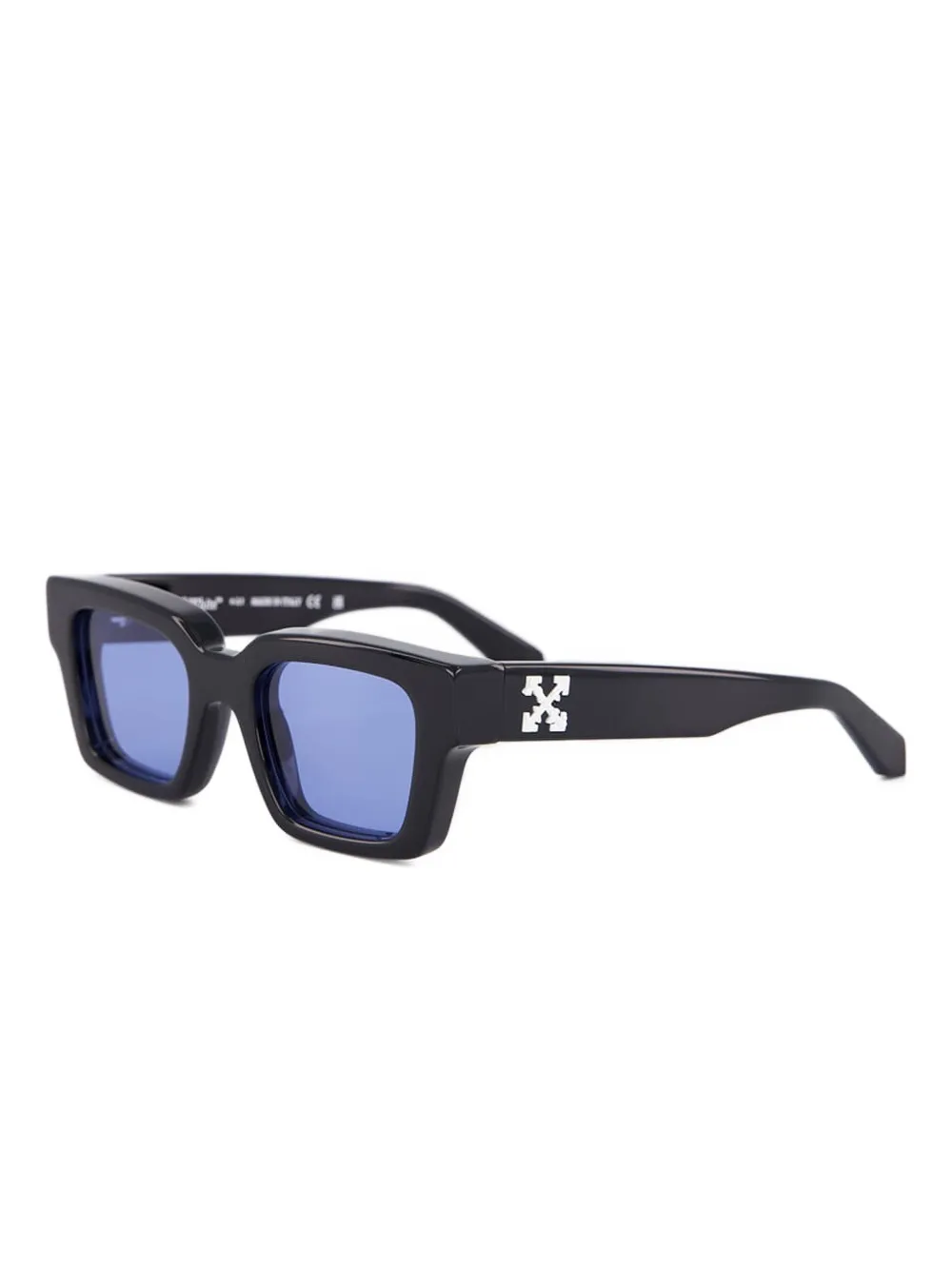Off-white Eyewear Virgil Rectangle Logo Sunglasses In Black