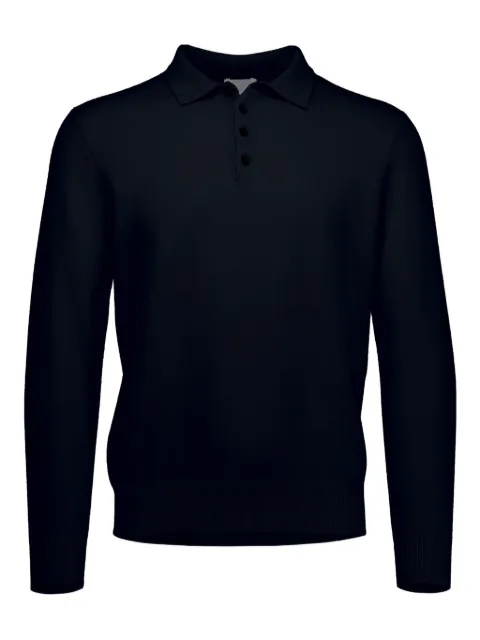 Allude long-sleeve polo shirt