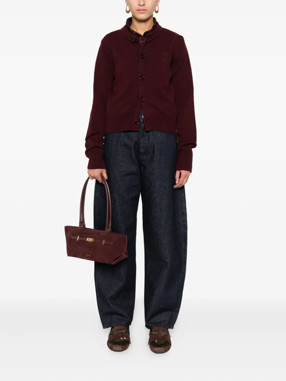 AMI Paris embroidered button cardigan | Cardigans | Image 2