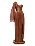 Iris Serban Elisa pleated one-shoulder dress - Red