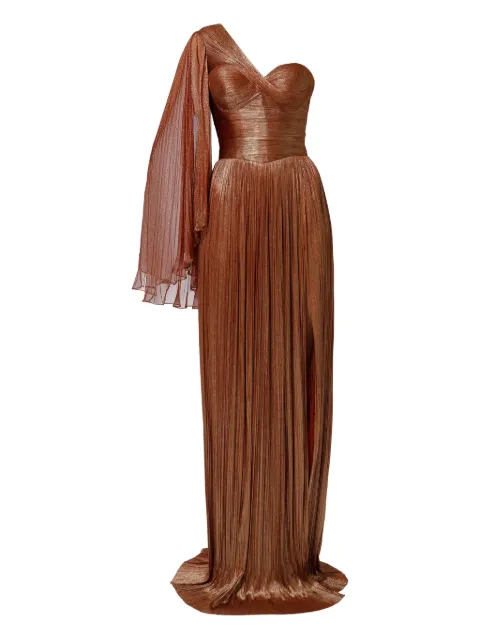 Iris Serban Elisa pleated one-shoulder dress