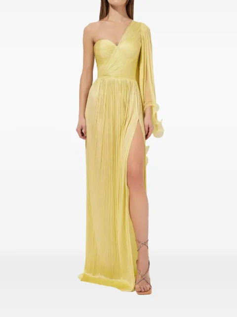 Iris Serban Anemona pleated one-shoulder dress