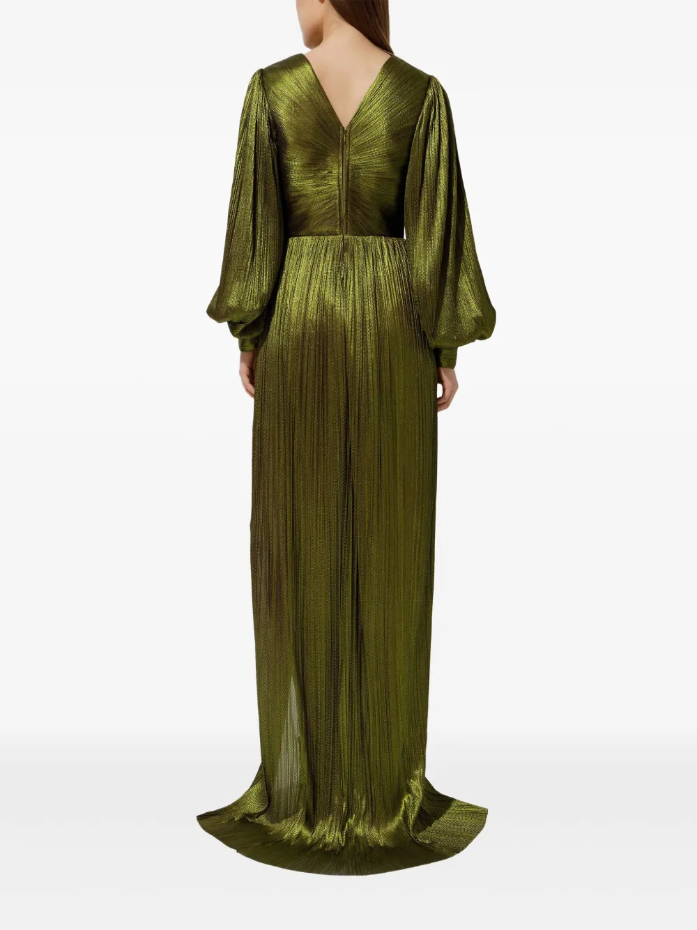 Iris Serban Geplooide jurk Groen
