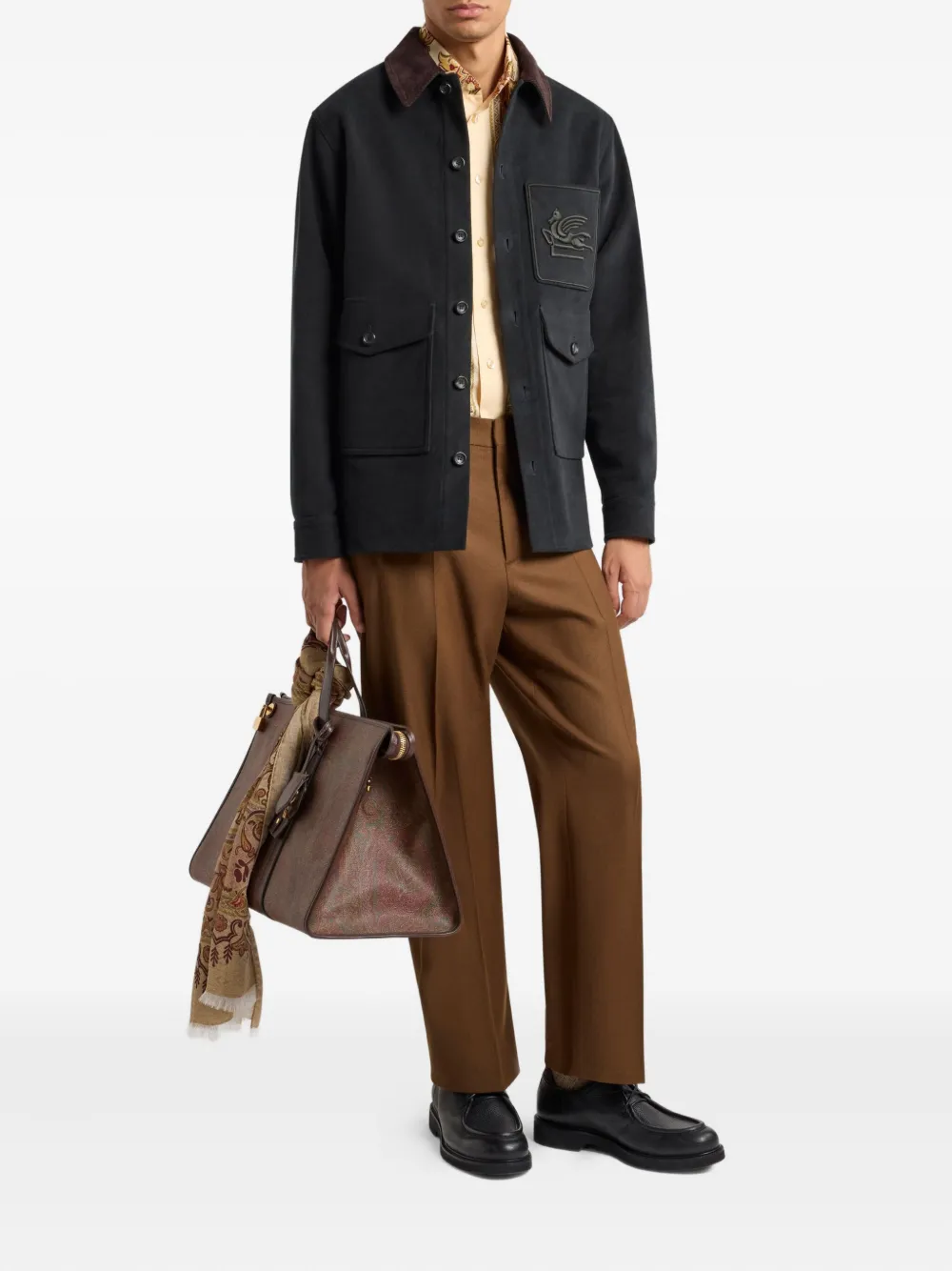 ETRO Pegaso corduroy-collar jacket | Shirt Jackets | Image 2