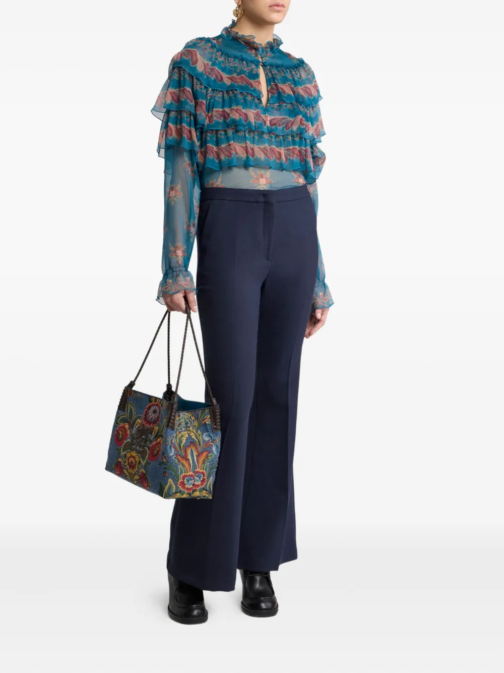ETRO Flared broek - Blauw
